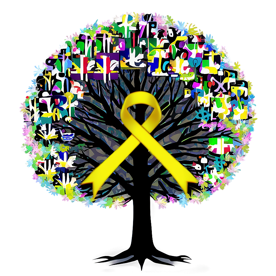 Cancer Ribbon Tree Png Djd91