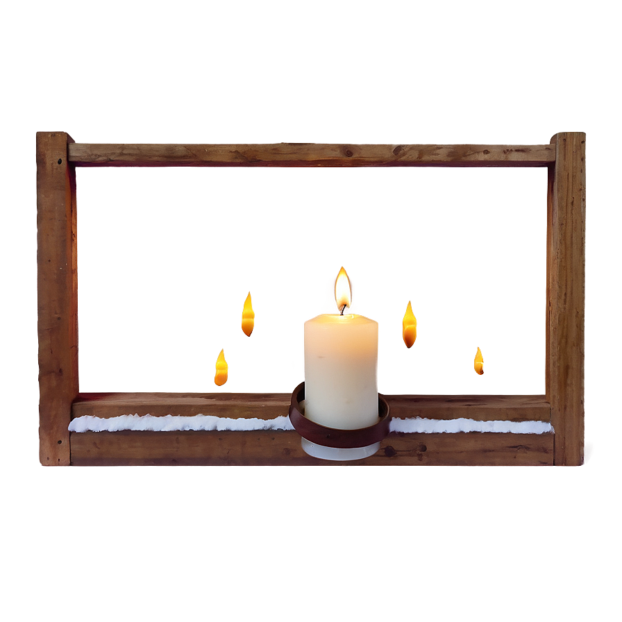 Candle In Window Png 05232024