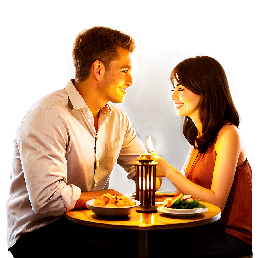 Candlelit Dinner Date PNG 06132024 PNG with transparent background