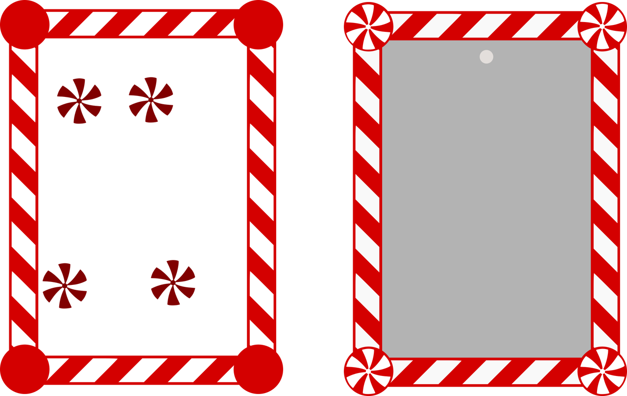 Candy Cane Christmas Frames