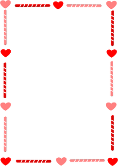 Candy Cane Heart Border