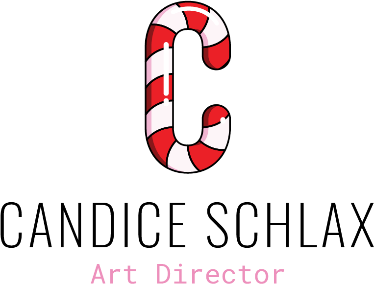 Candy Cane Letter C Logo