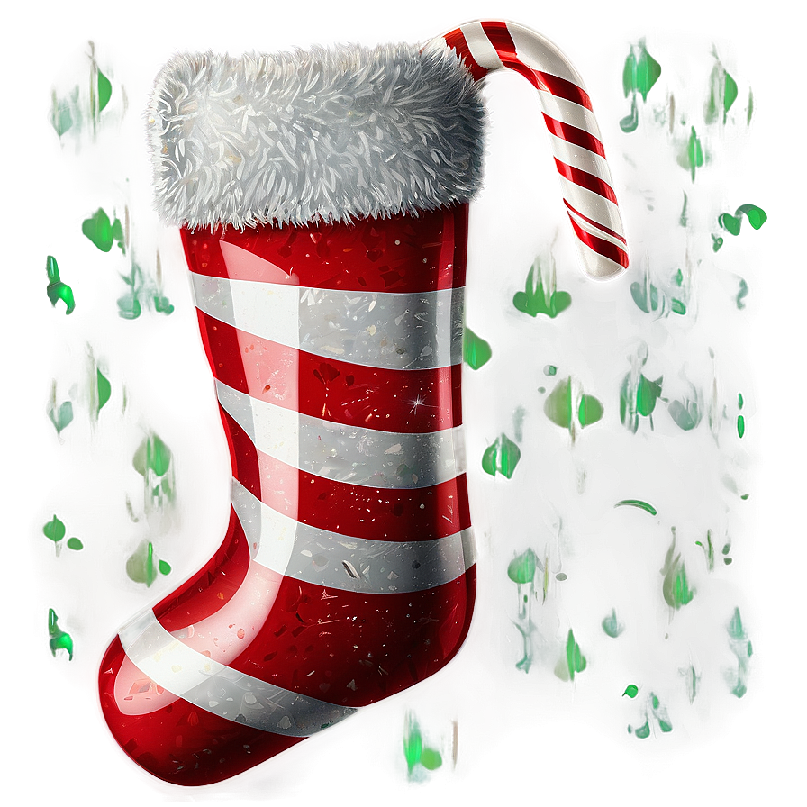 Candy Cane Stocking Png 06132024