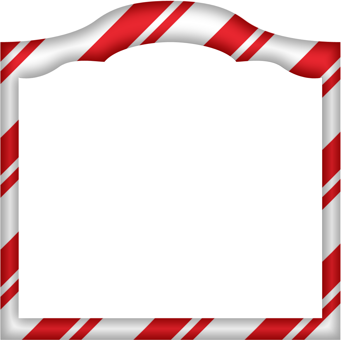 Candy Cane Themed Christmas Frame