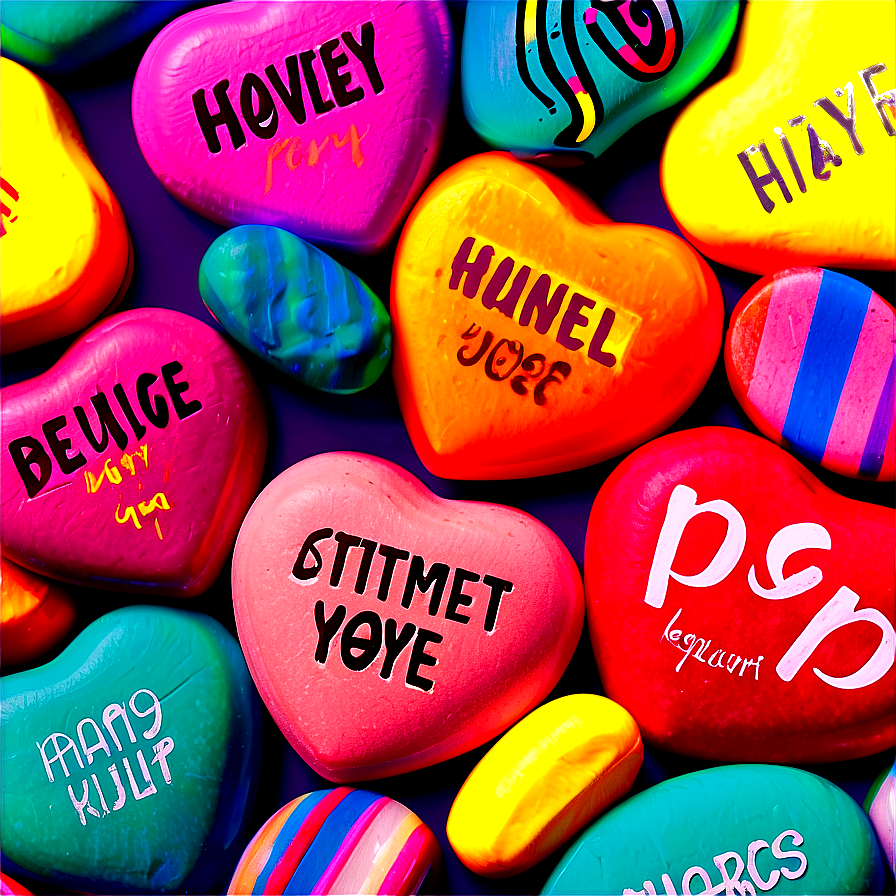 Candy Heart Phrases Png 78