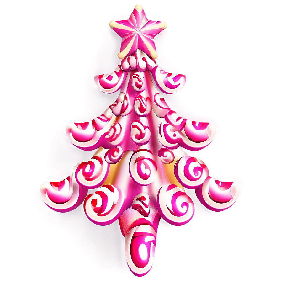 Candy Pink Christmas Tree Png Vri77