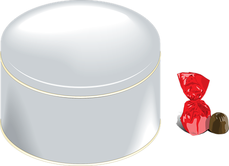 Candy Tinand Wrapped Chocolate PNG with transparent background