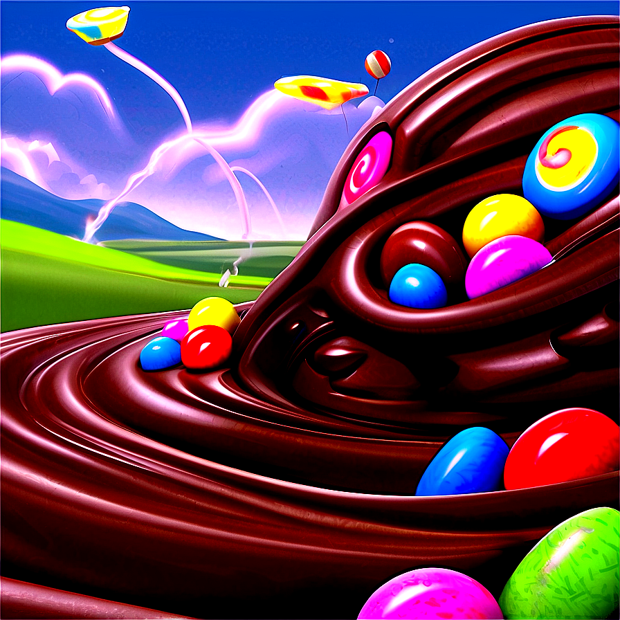 Candyland Chocolate River Png Rep27