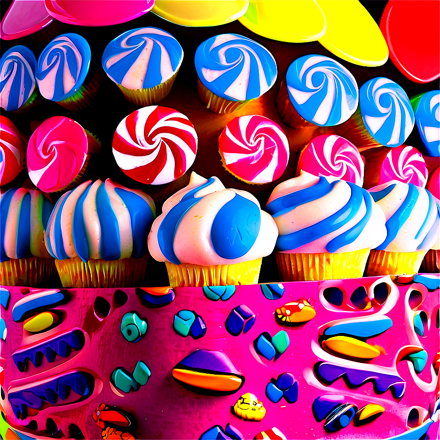 Candyland Cupcake Tower Png Arx5