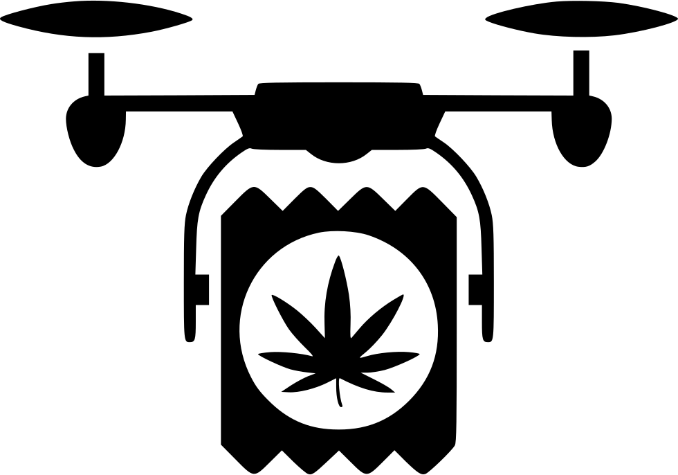 Cannabis Leaf Drone Icon