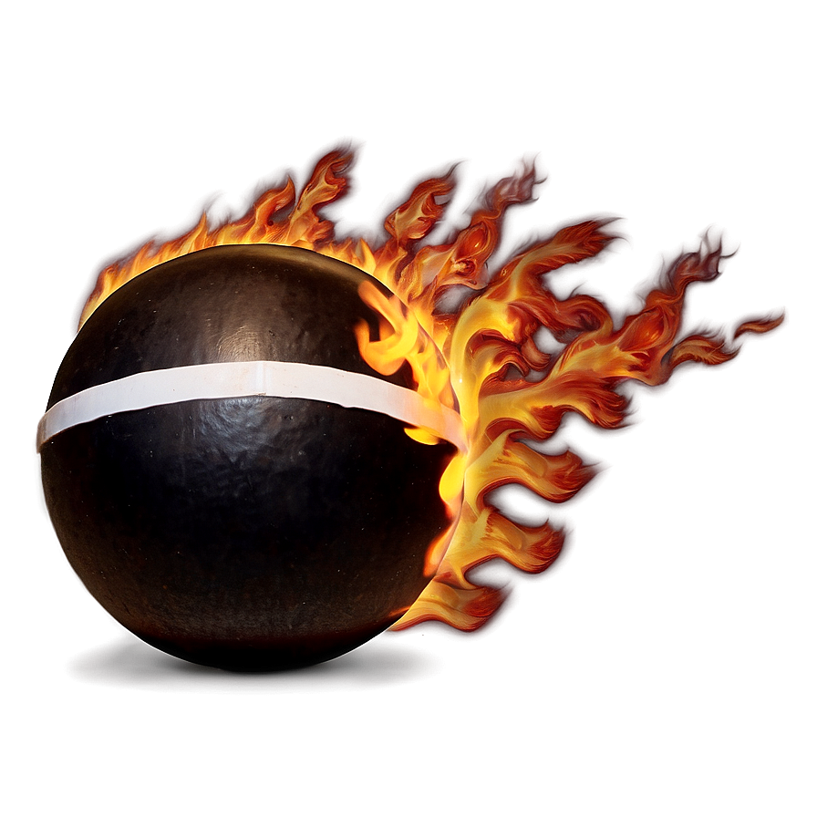 Cannonball Amidst Flames Png 06262024