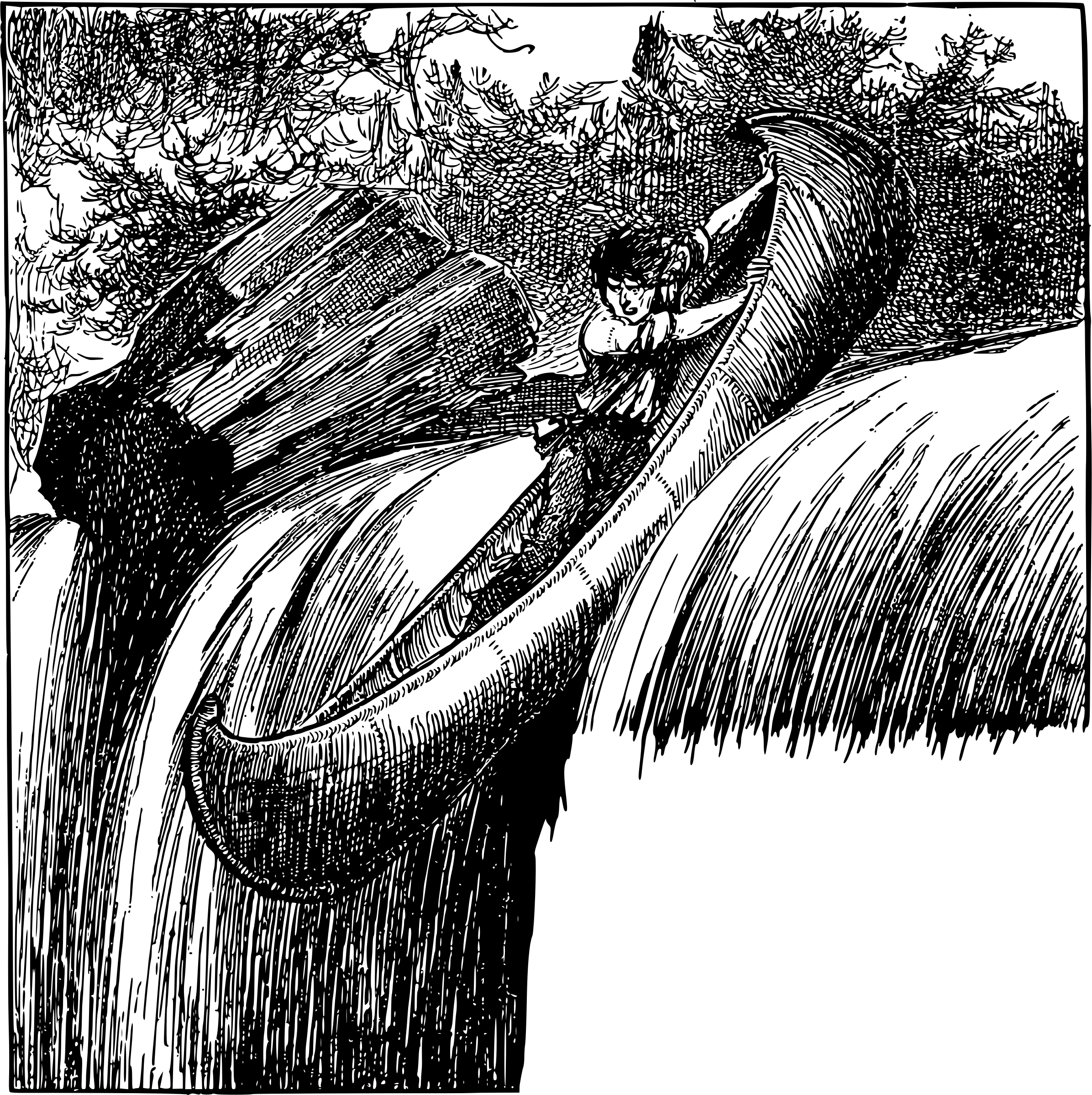 Danger In A Canoe Clip Arts - Danger Sketch, HD Png Download PNG image with a transparent background, free high-resolution download