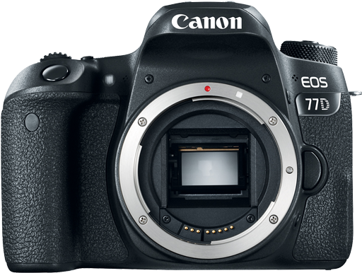 Canon E O S77 D D S L R Body PNG with transparent background