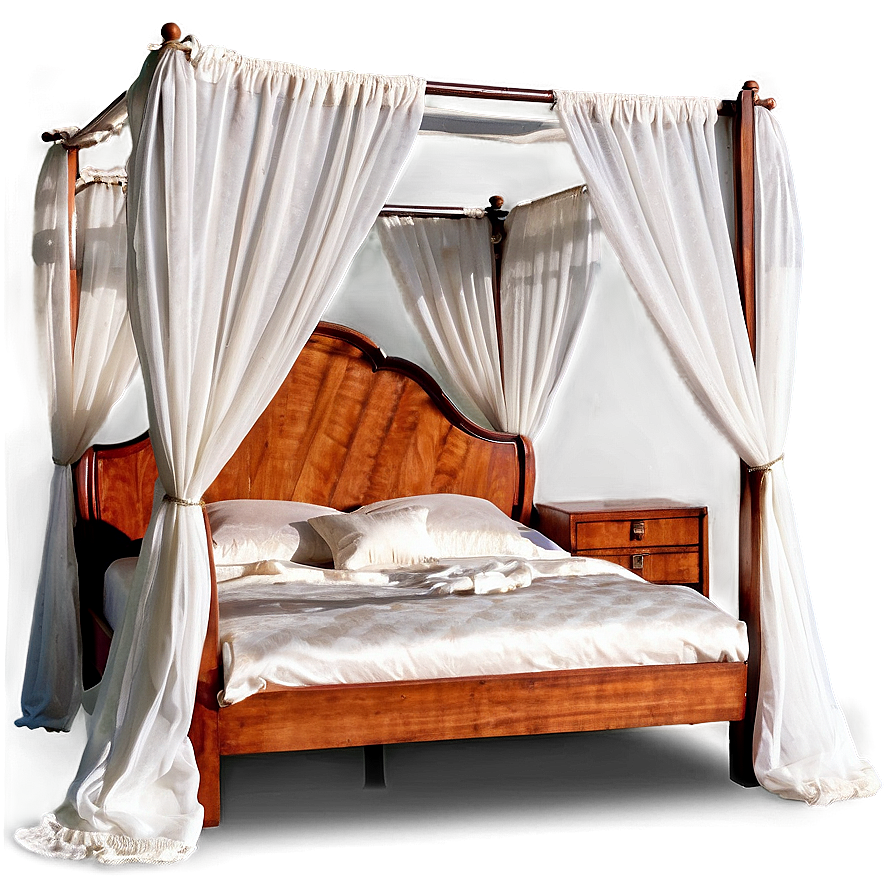 Canopy Bed Elegant Style PNG 91 PNG with transparent background