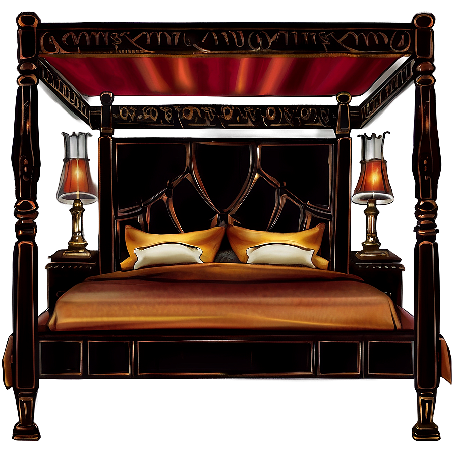 Canopy Bed Illustration Png 49