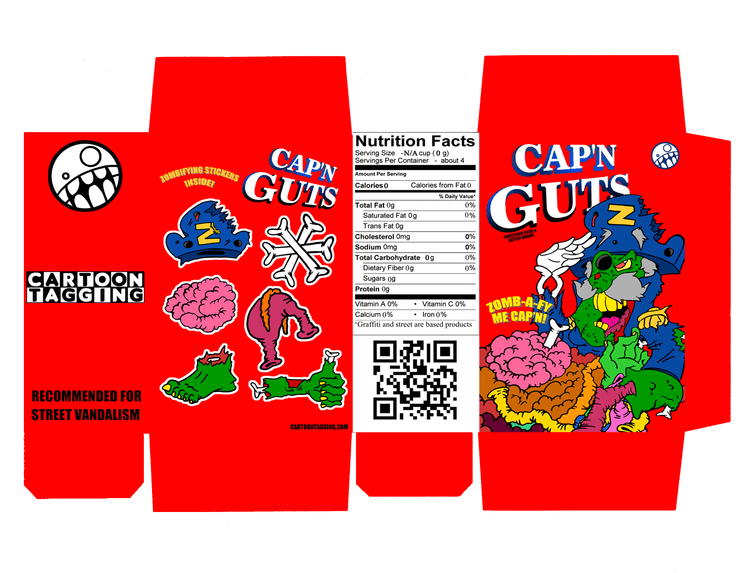 Capn Guts Cereal Box Design