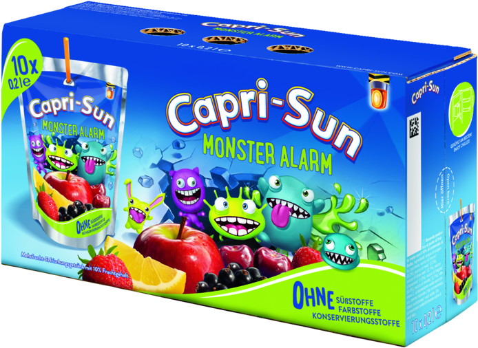 Capri Sun Monster Alarm Packaging