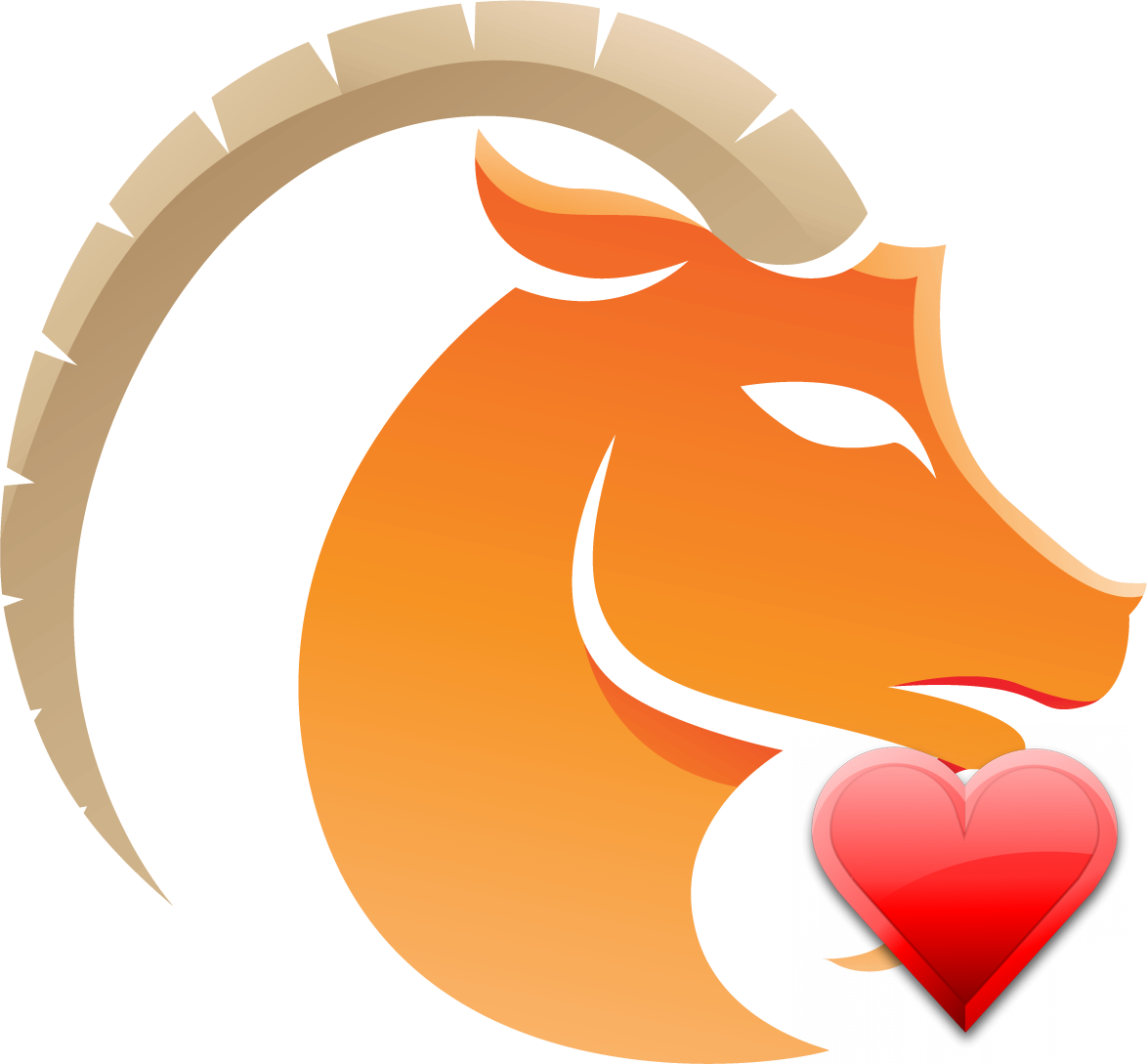 Capricorn Zodiac Sign Love Heart Illustration