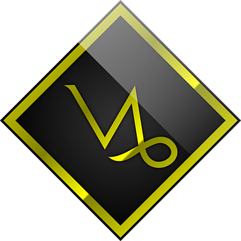 Capricorn Zodiac Symbol Design PNG with transparent background