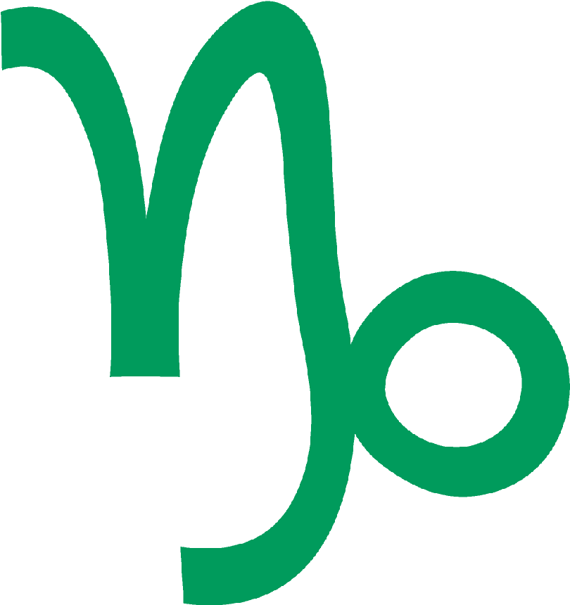 Capricorn Zodiac Symbol Green