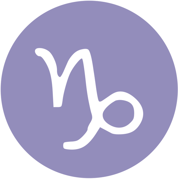 Capricorn Zodiac Symbol Purple Background