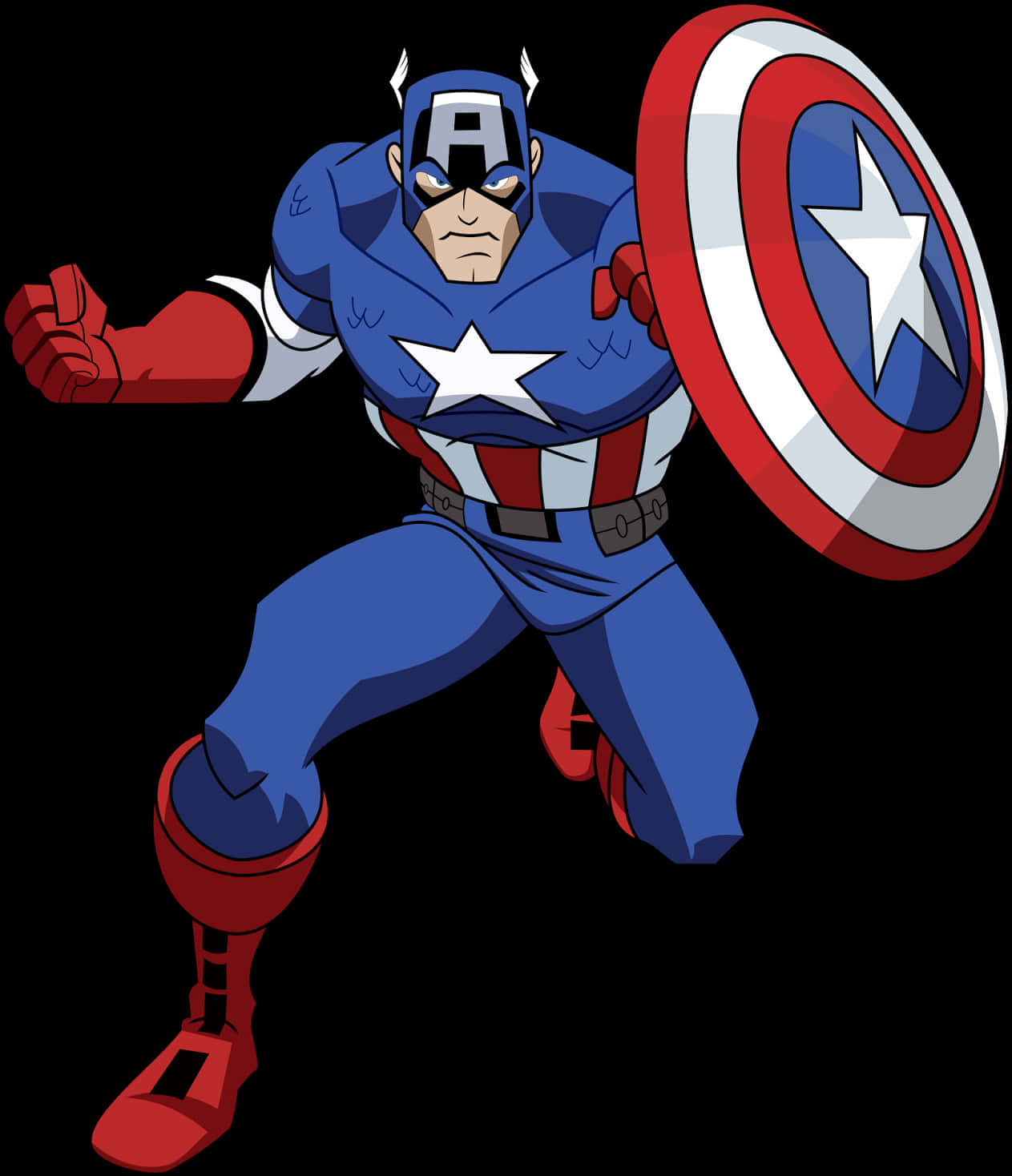 Captain America Animated Action Pose