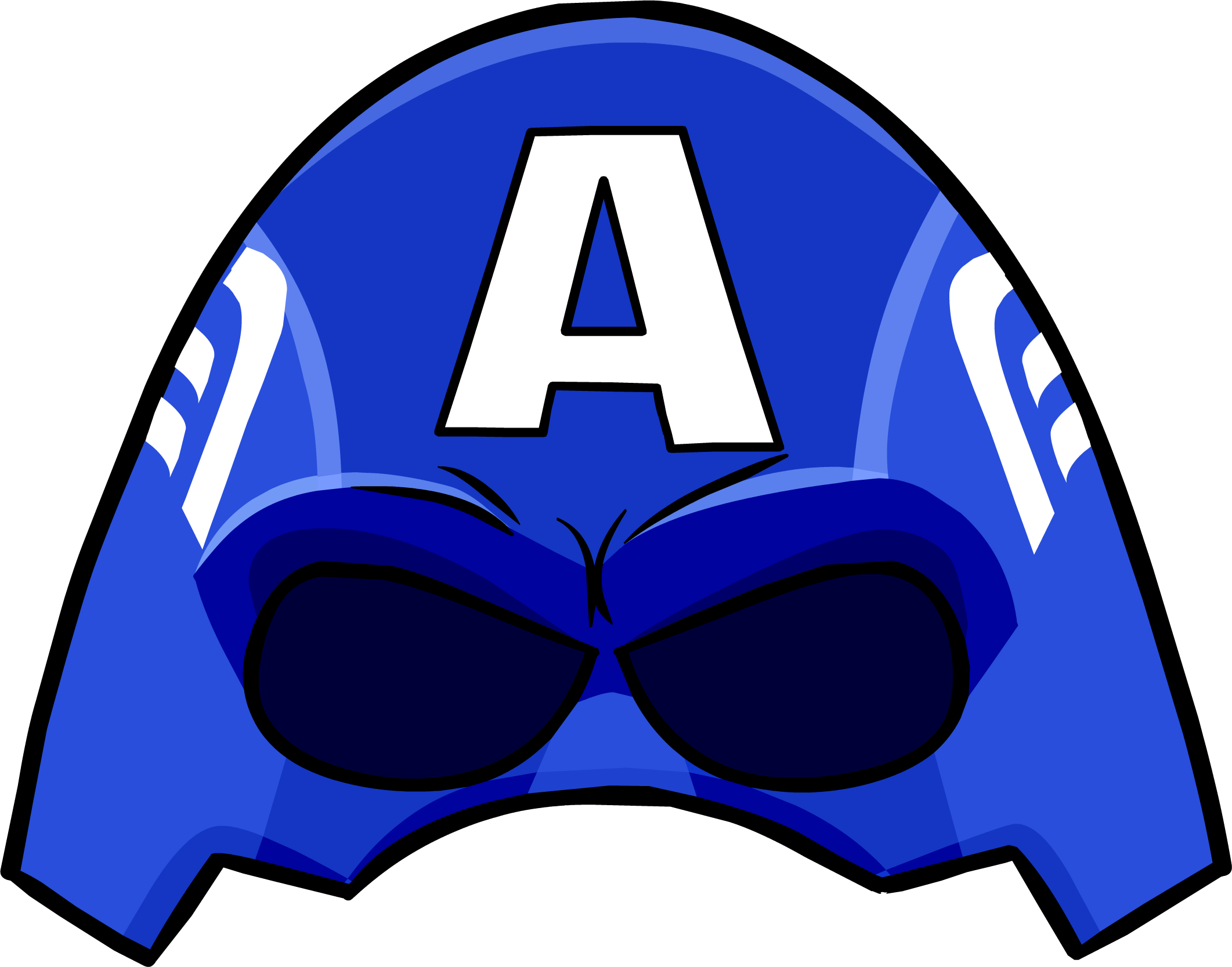 Captain America Cowl - Capitan America Club Penguin, HD Png Download PNG with transparent background
