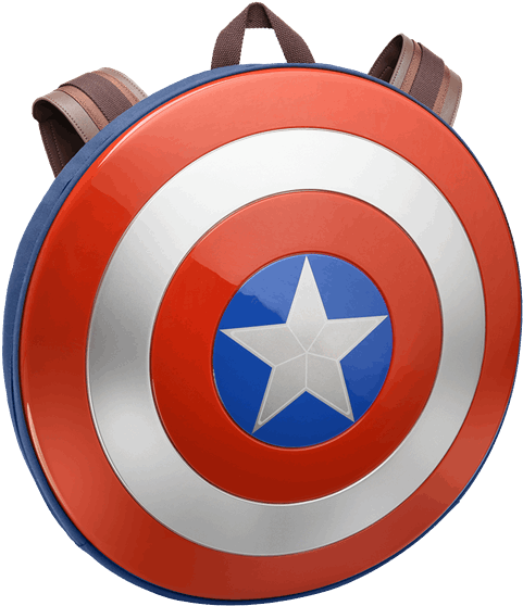 Captain America Shield Backpack, HD Png Download PNG with transparent background