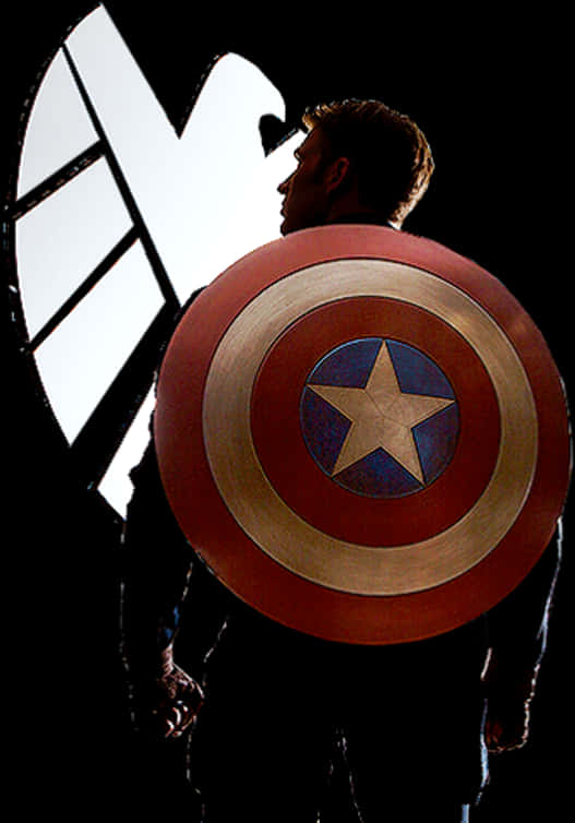 Captain America Silhouettewith Shield