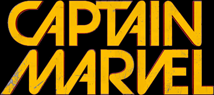 Captain Marvel Logo Distressed Design