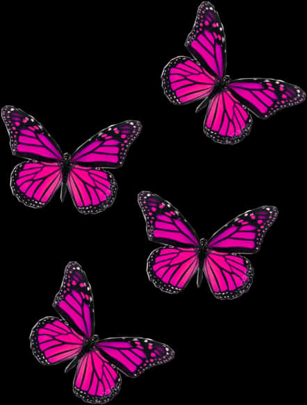 Flying Pink Butterflies Png, Transparent Png PNG image with a transparent background, free high-resolution download