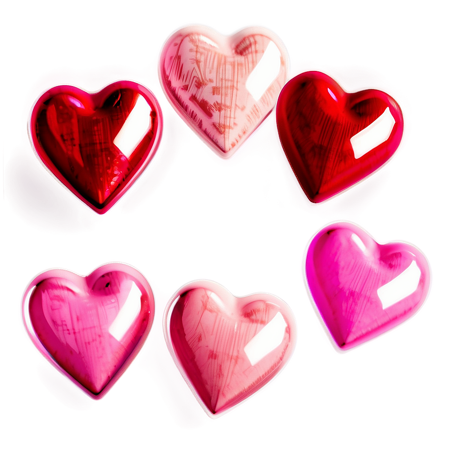 Captivating Pink Hearts Png 69