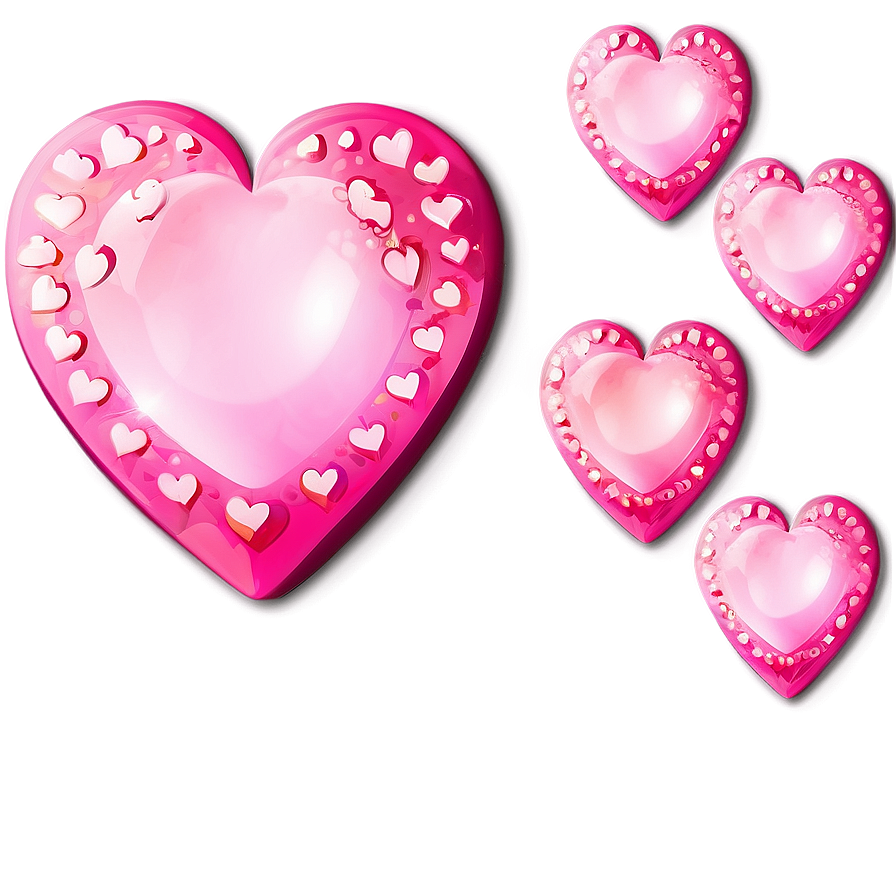 Captivating Pink Hearts Png Yef39