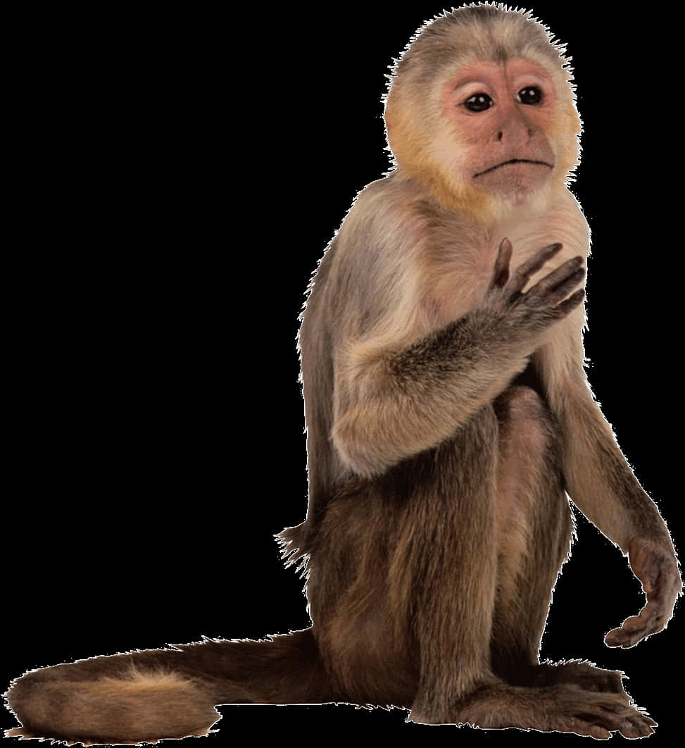 Capuchin Monkey Sitting Transparent Background