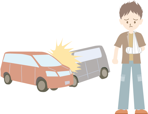 Car Accident Injured Person Illustration