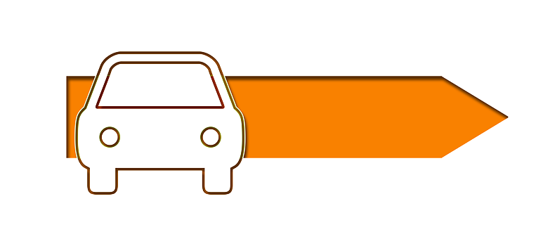 Car Arrow Direction Concept PNG with transparent background