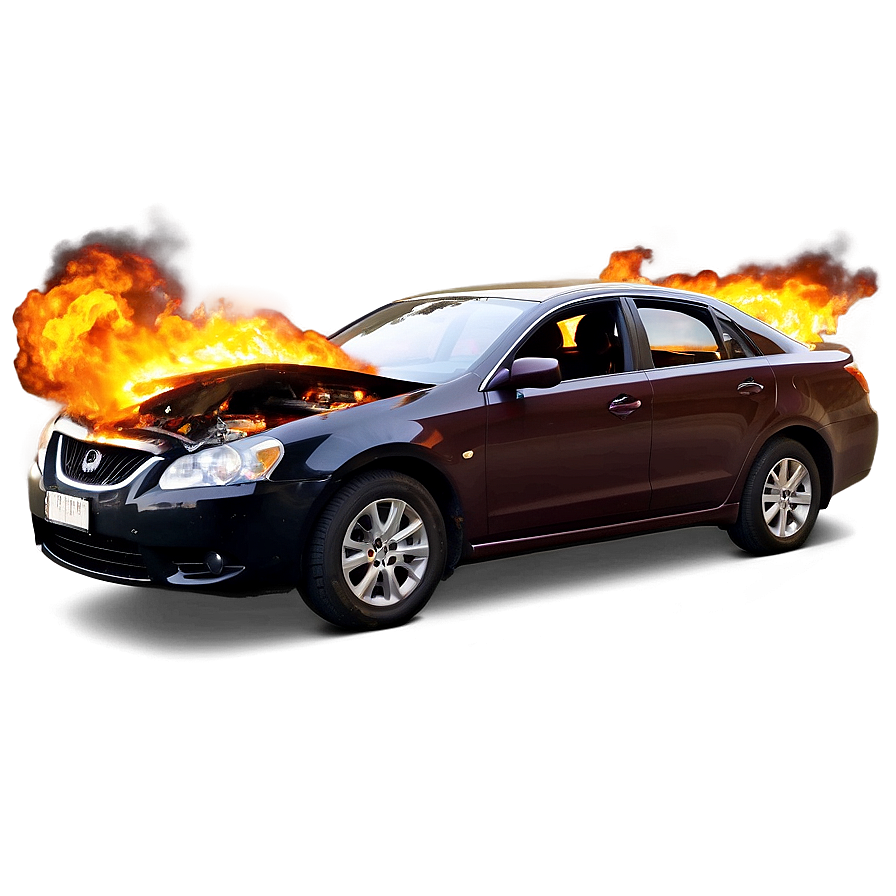 Car Crash Fire Explosion Png Uqx