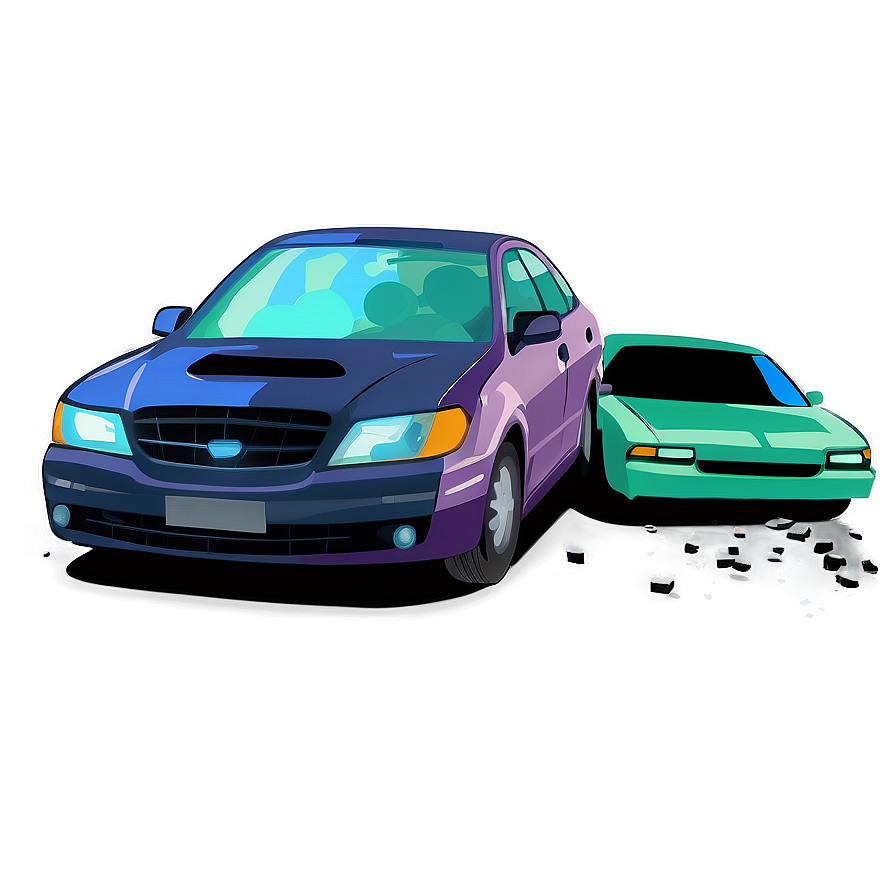 Car Crash Scene PNG 06112024 PNG with transparent background