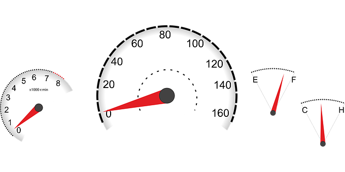 Car Dashboard Gauges Vector PNG with transparent background
