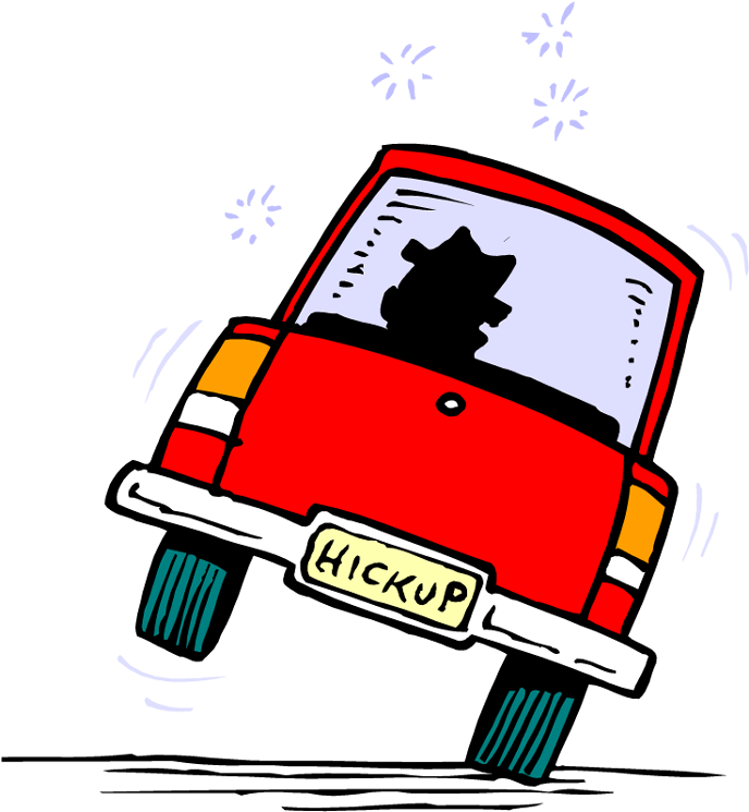 Car Hiccup Cartoon