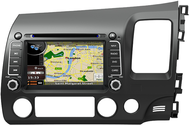 Car Navigation System Display PNG with transparent background