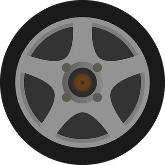 Car Wheel Icon Graphic