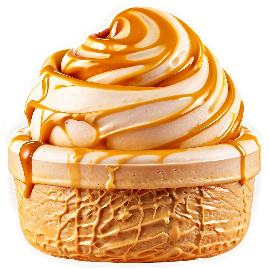 Caramel Swirled Ice Cream Png 06212024