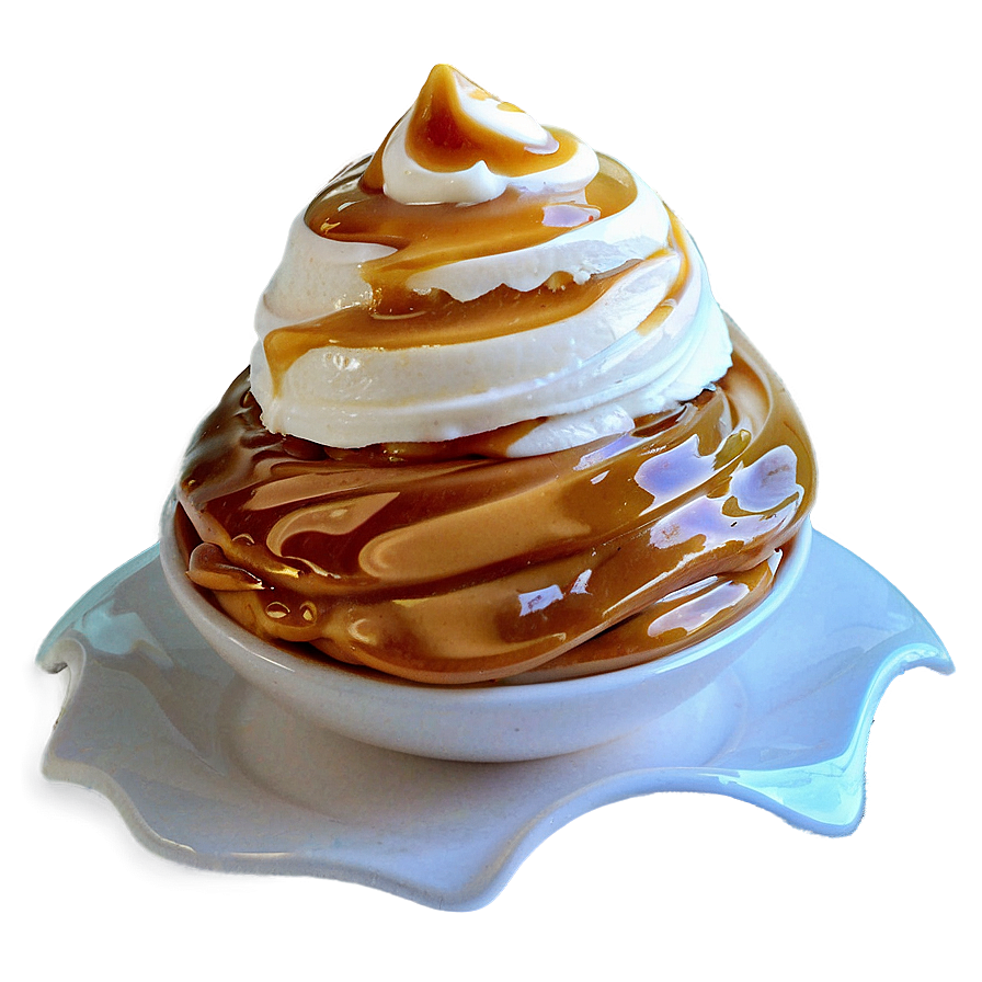 Caramel Swirled Ice Cream Png Pjm1