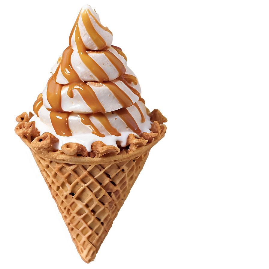 Caramel Waffle Cone Png 06212024