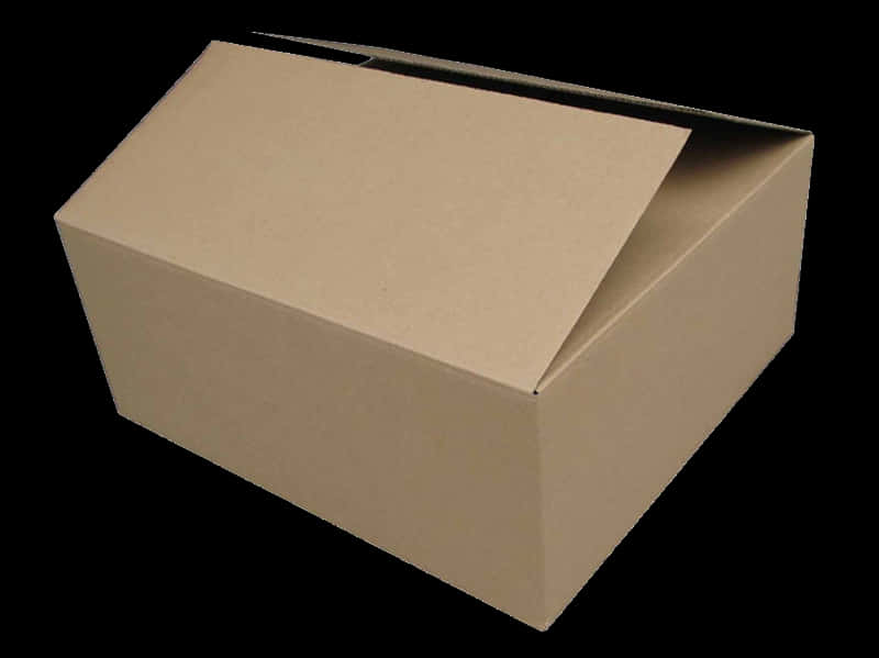 Cardboard Box Open Lid PNG with transparent background