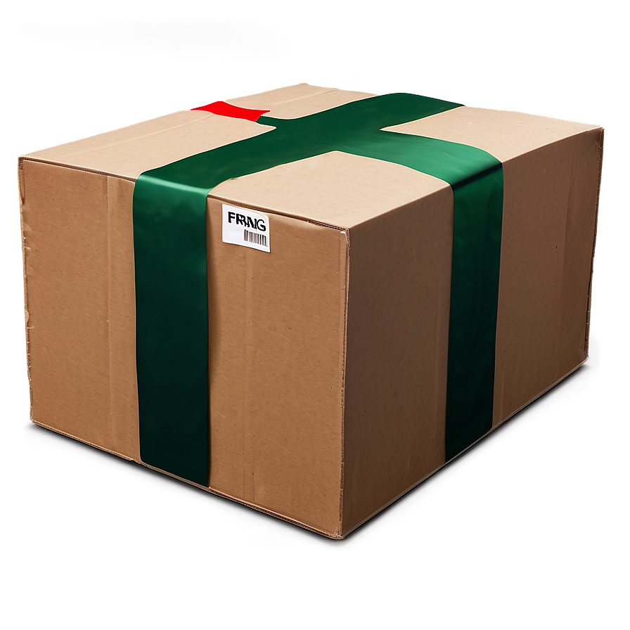 Cardboard Box With Fragile Tape Png 05242024