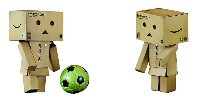 Cardboard Figures Football Play PNG with transparent background