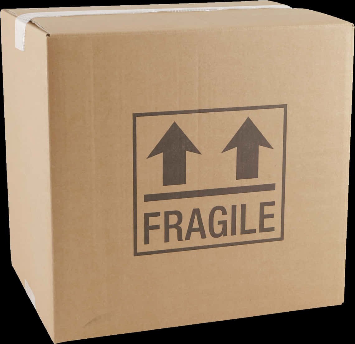 Cardboard Fragile Box PNG with transparent background
