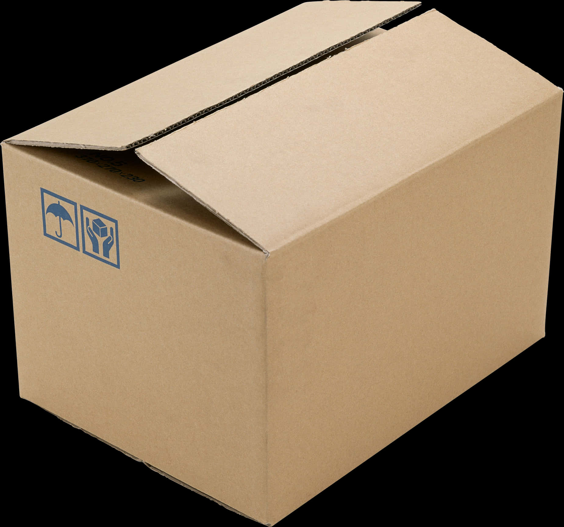 Cardboard Shipping Box Open Flap